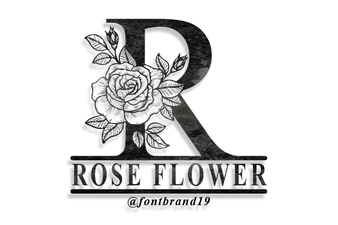 Split Rose Monogram Font for Craft & Design