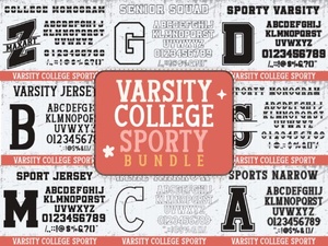Craft a Sporty Look with Varsity College Font Bundles